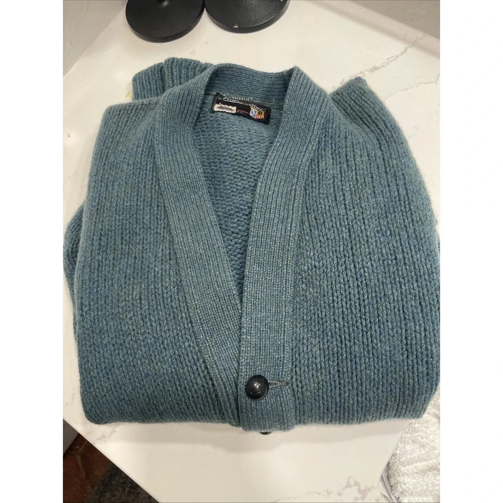 Vintage 1950s M Manhattan Mohair Blend Cardigan Sweater USA HTF Prop Classic - Picture 10 of 11